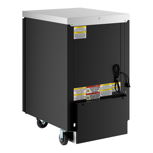 Beverage-Air BB24HC-1-B 24" Black Counter Height Solid Door Back Bar Refrigerator