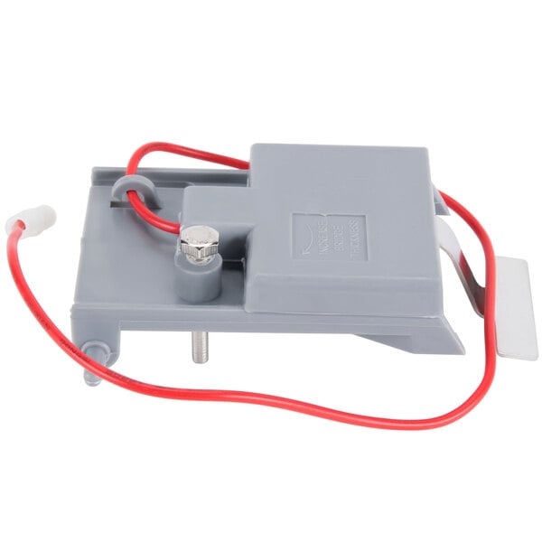 A grey plastic Ice Thickness Probe with red wires.