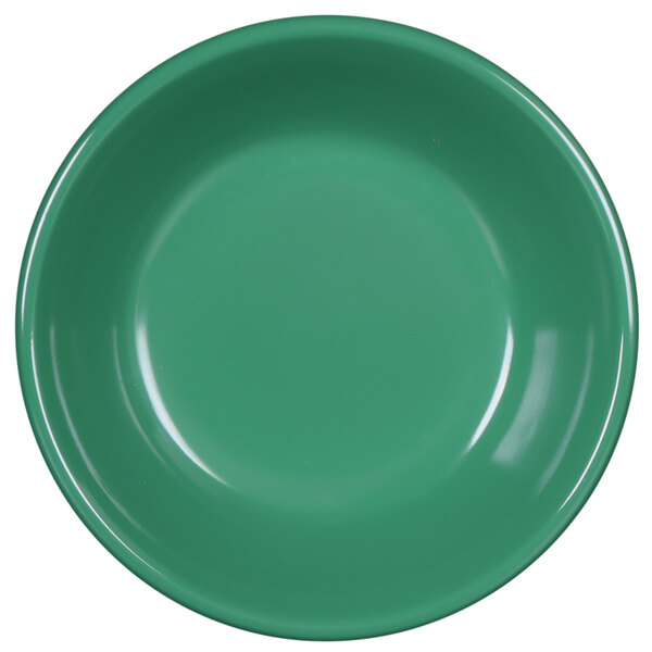 An Elite Global Solutions Rio Autumn Green melamine monkey dish.