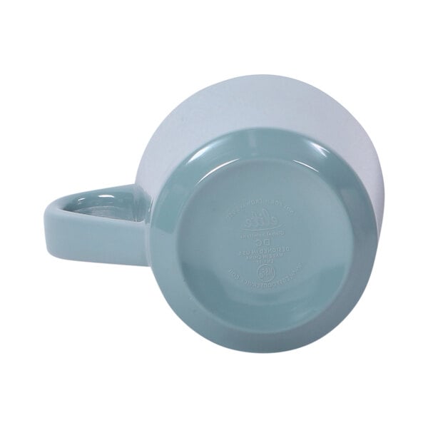 An Elite Global Solutions Abyss melamine mug with a handle on a white background.