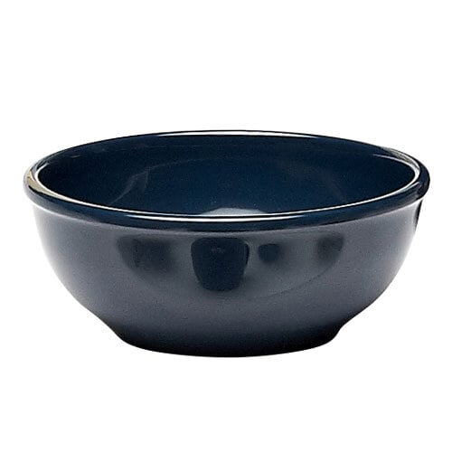 An Elite Global Solutions Lapis blue melamine bowl.