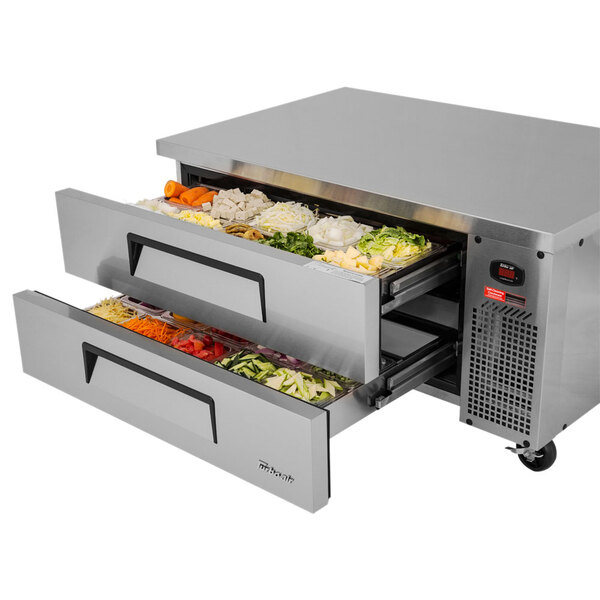 Turbo Air TCBE48SDR 48" Two Drawer Refrigerated Chef Base