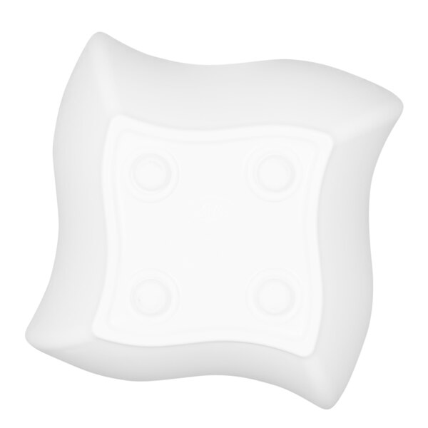 A white square shaped Elite Global Solutions melamine bowl.