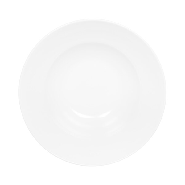 A white Elite Global Solutions medium round melamine bowl.