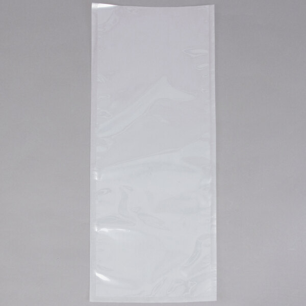 A white rectangular plastic bag with a white border.