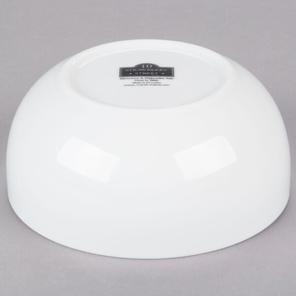 A white 10 Strawberry Street Royal Coupe soup bowl.