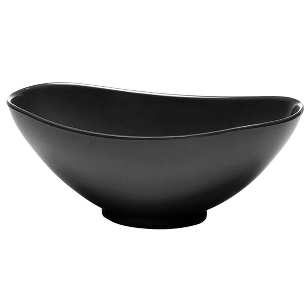 Elite Global Solutions M138OVB Organic Bowls Black Oval 3.25 Qt. Bowl