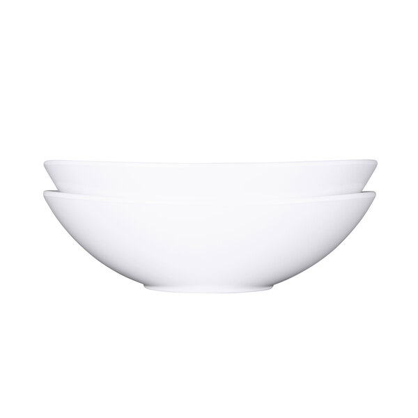 An Elite Global Solutions white melamine bowl.