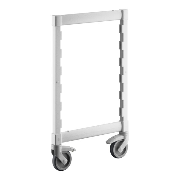 A white Camshelving® Premium mobile post kit frame.