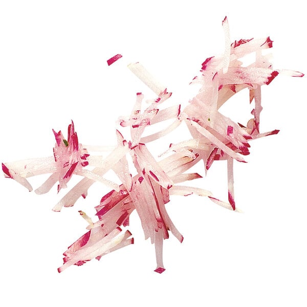A pile of julienne-cut radish.
