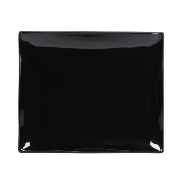 A black rectangular wave platter with a white background.