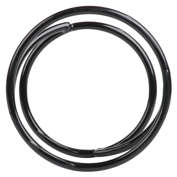 A black Elite Global Solutions rubber coated steel stand with two loops on a white background.
