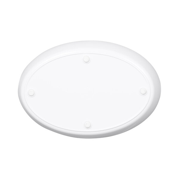 A white oval melamine bowl.