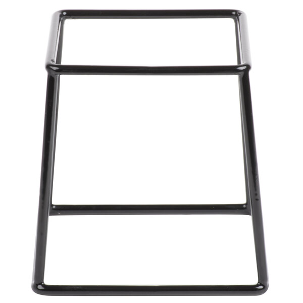 A black metal frame with a square base.