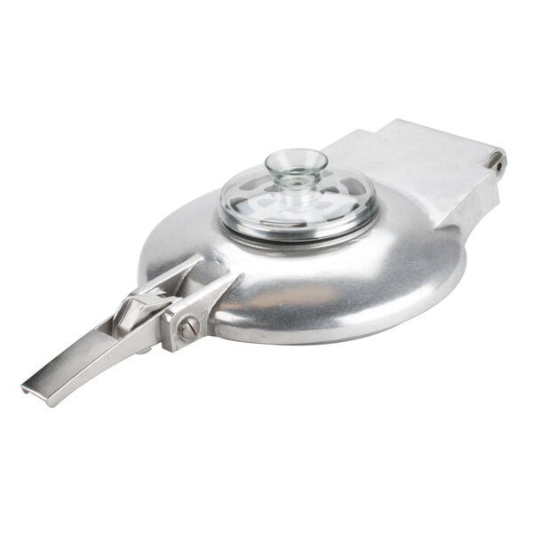A silver metal Robot Coupe 59105 lid assembly.