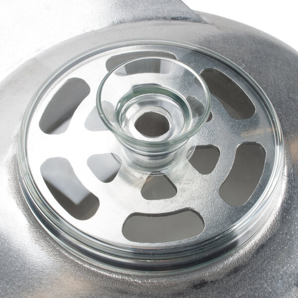 A Robot Coupe lid assembly with a glass lid.