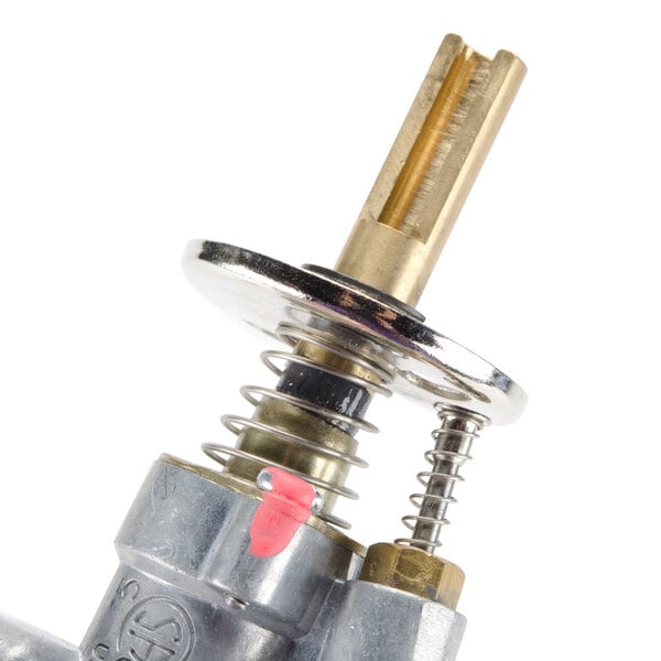 A Cooking Performance Group thermostatic control valve for a countertop griddle with a brass knob.