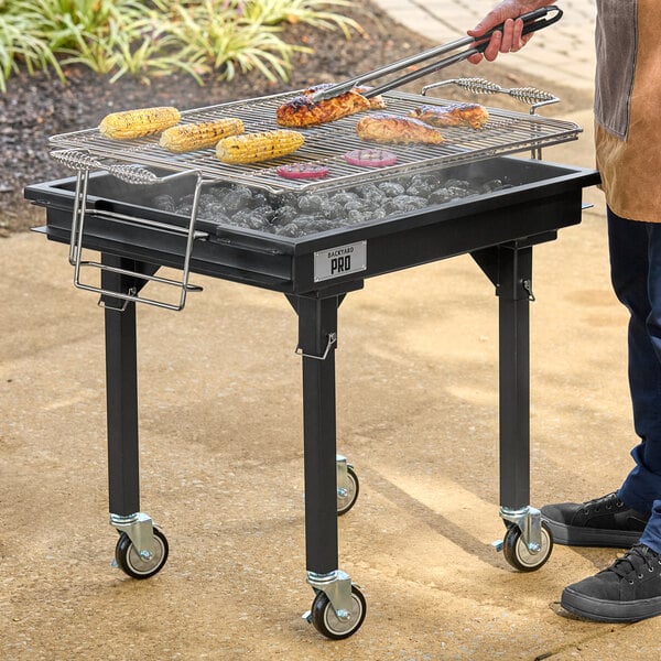 Backyard Pro CHAR-30 30" Heavy-Duty Steel Charcoal Grill with Adjustable Grates, Removable Legs, and Cover