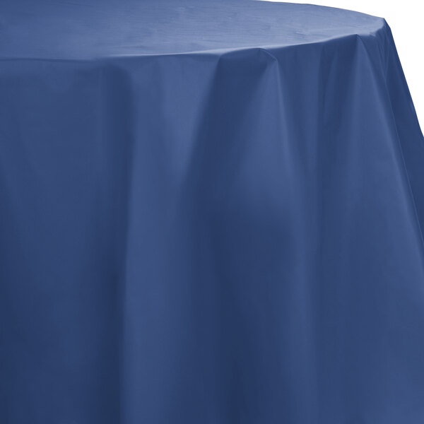 Navy 82-Inch Creative Converting Octy-Round Plastic Table Cover