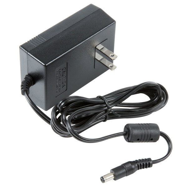A black power cord with a black plug for a Grindmaster-Cecilware machine.