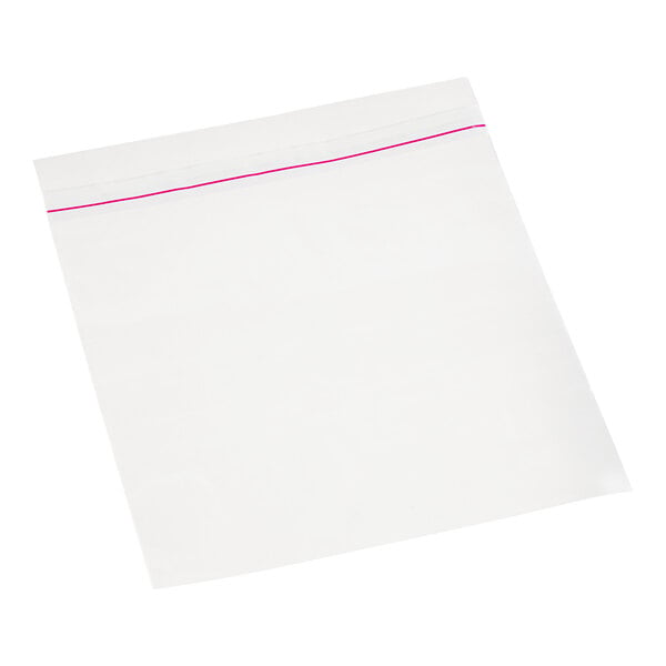 A white LK Packaging plastic envelope with red tape on it.