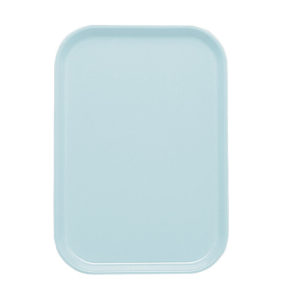 A sky blue rectangular tray.
