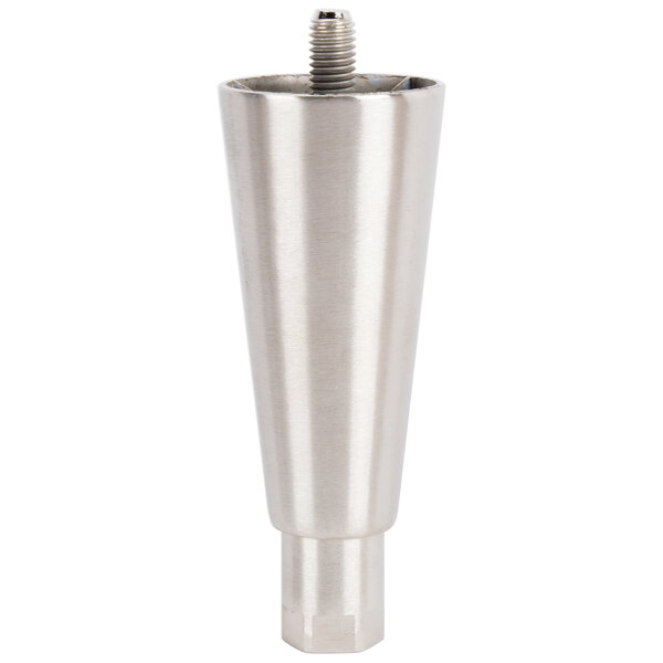 A silver metal object with a screw on the end.