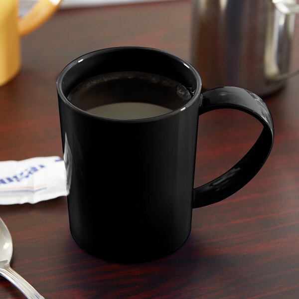 Carlisle 4306603 8 Oz Black Tritan Stackable Mug 12 Case