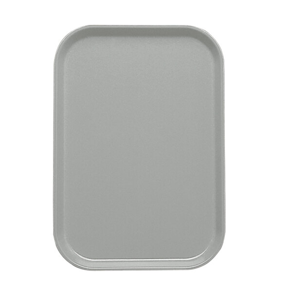 A rectangular taupe Cambro tray insert.