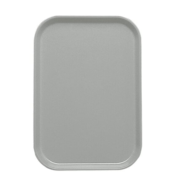 A rectangular gray Cambro tray insert.