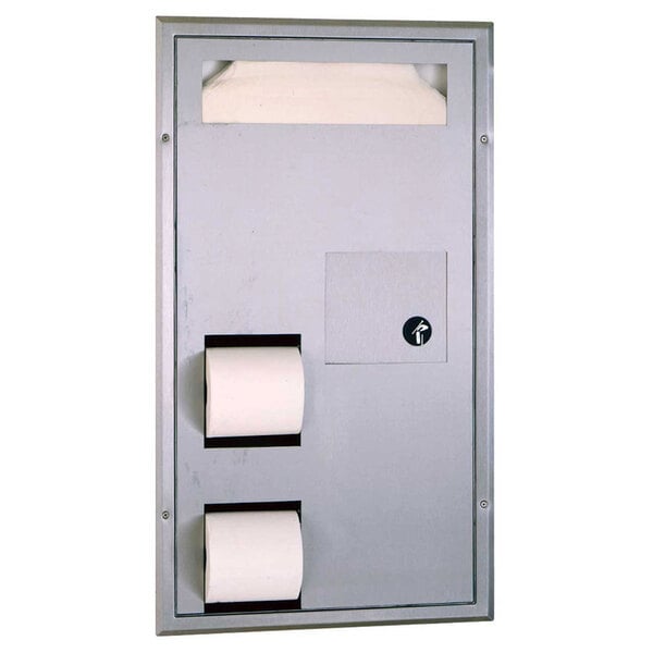 Bobrick B-3571 ClassicSeries Partition Mounted Seat Cover Dispenser ...