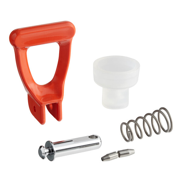 A white plastic Bunn faucet repair kit with a round screw.