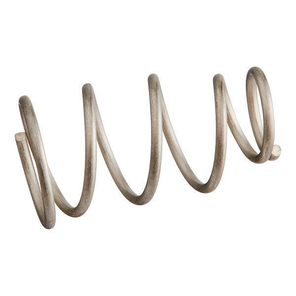 A metal spring with a loop on the end.