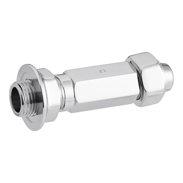 A chrome plated Bunn faucet shank extension with a threaded end.