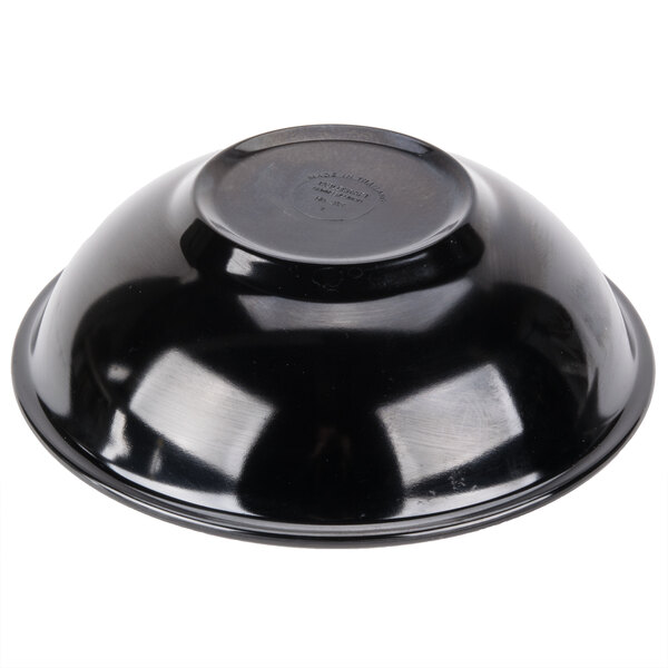 A Tablecraft black melamine bowl.