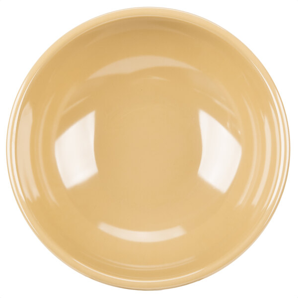 A Tablecraft birch melamine bowl on a white background.