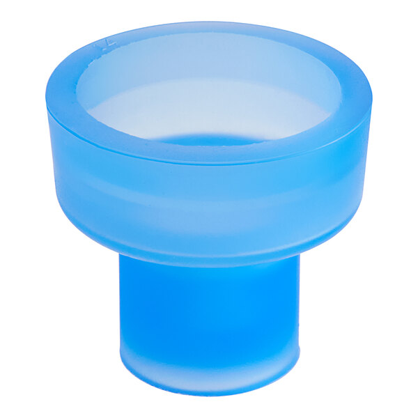 A blue silicone seat cup for Bunn TCD1 tea concentrate dispensers with a white background.