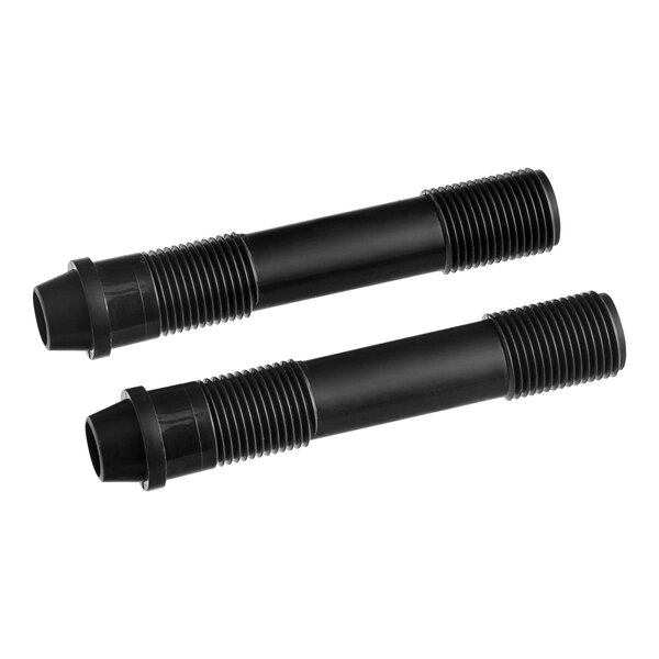 A close-up of a Bunn black plastic faucet shank.