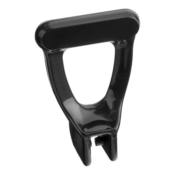 A black plastic Bunn faucet handle.
