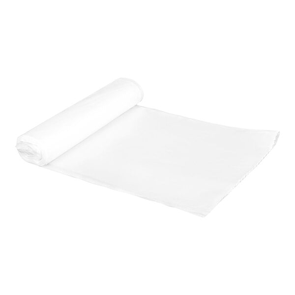 A roll of clear Berry low density trash bags.