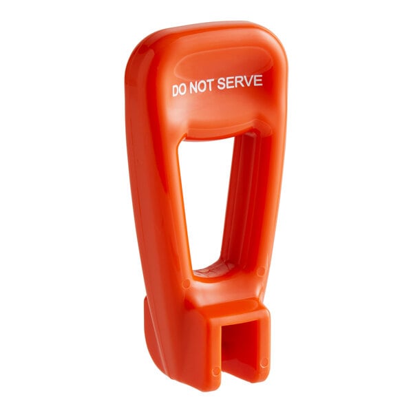 An orange Bunn faucet handle.