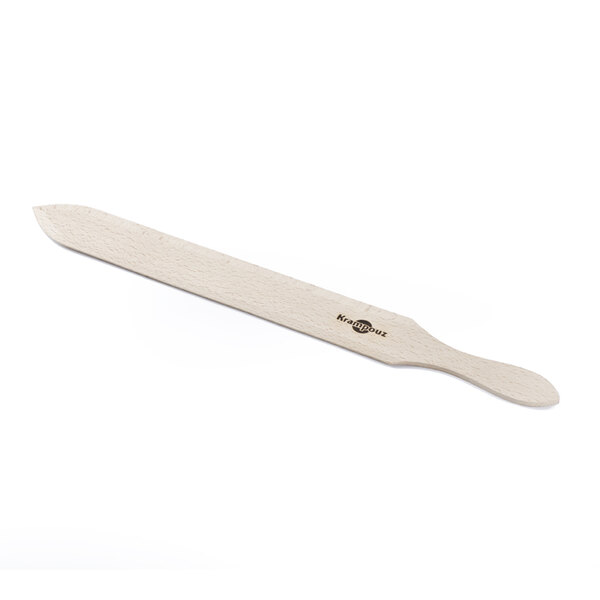 Crepe Spatula Krampouz ASH40 15 3/4" Beechwood Crepe Spatula