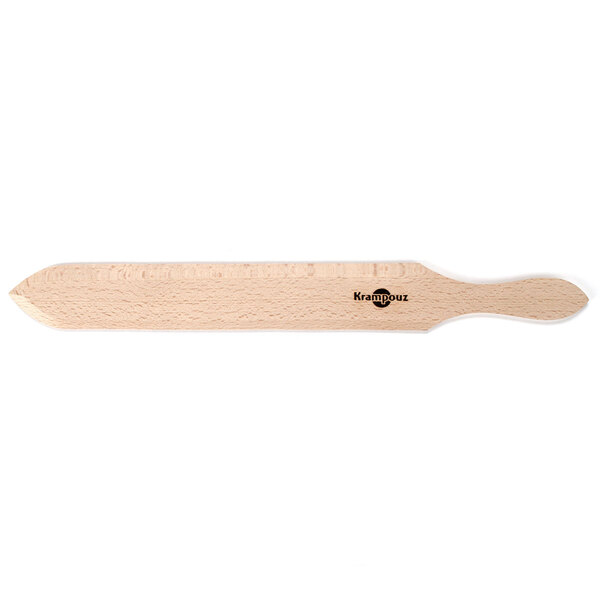 Crepe Spatula Krampouz ASH40 15 3/4" Beechwood Crepe Spatula