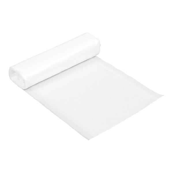 A roll of clear plastic Berry trash bags.