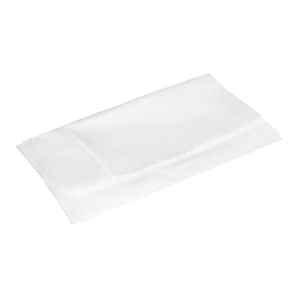 A clear plastic Berry trash bag on a white background.