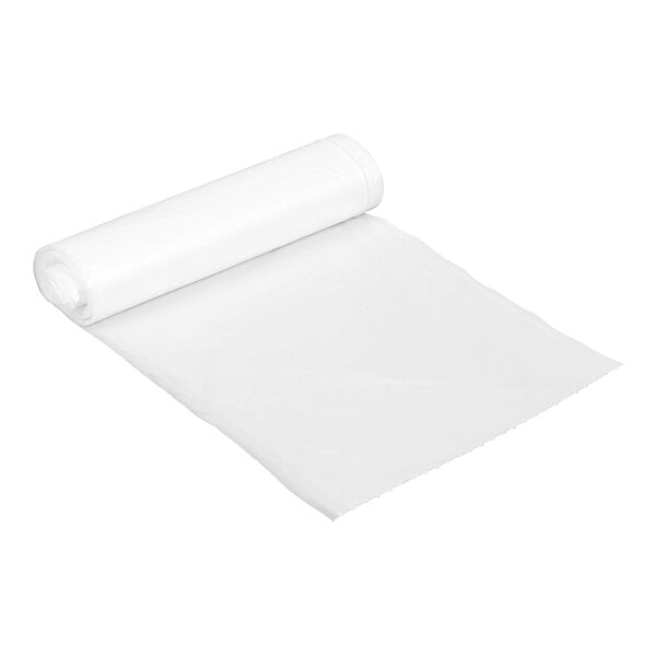 A roll of white plastic bags.