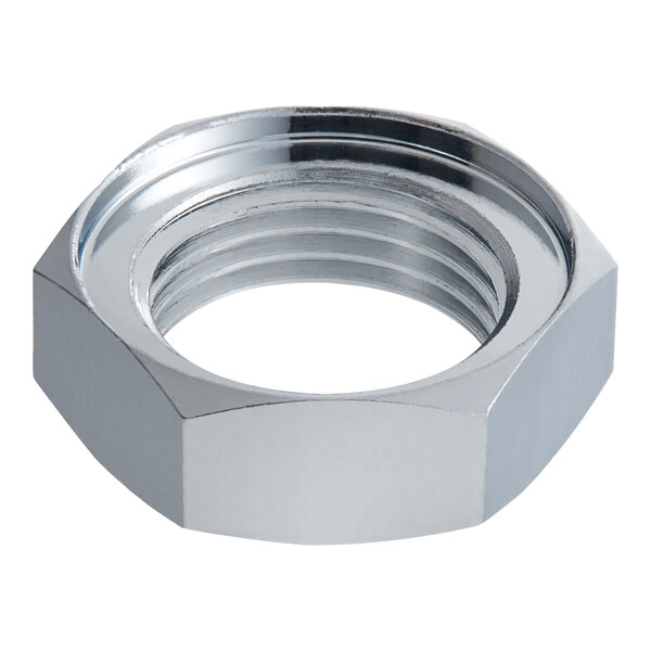 A stainless steel hexagonal nut for Bunn iced tea dispensers.