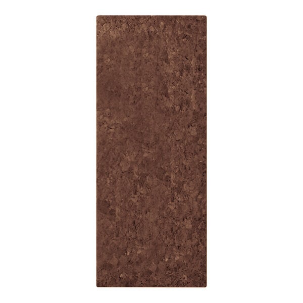 Menu Solutions CO600BA-DB 4 1/4" x 11" Dark Cork Single View Menu Cover