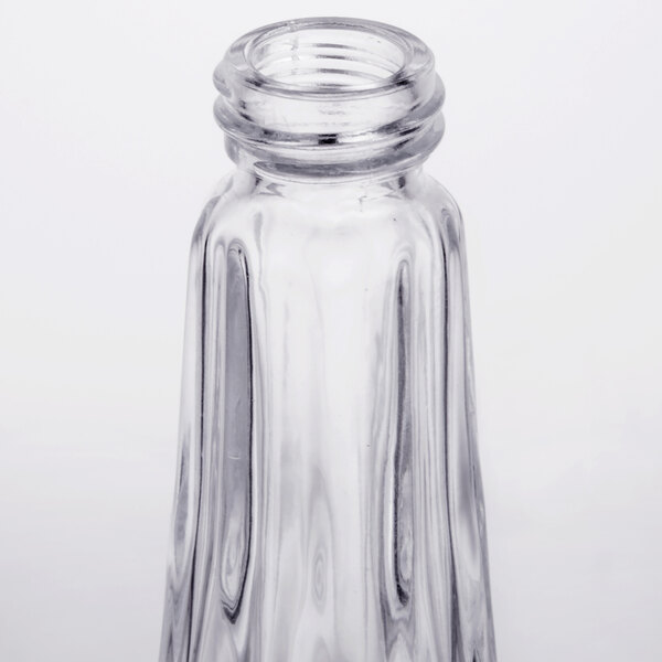 Salt Pepper Shaker Set Glass With Brass Top Each Holds 1 oz Elegant 2 Shakers