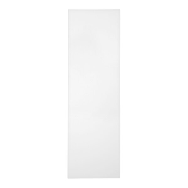 A clear rectangular vinyl sheet protector with a black border.